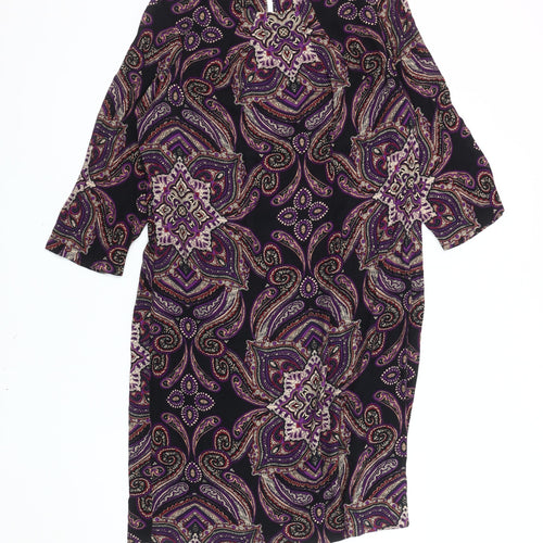 Marks and Spencer Womens Multicoloured Paisley Shift Dress Size 14