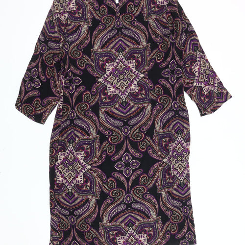Marks and Spencer Womens Multicoloured Paisley Shift Dress Size 14