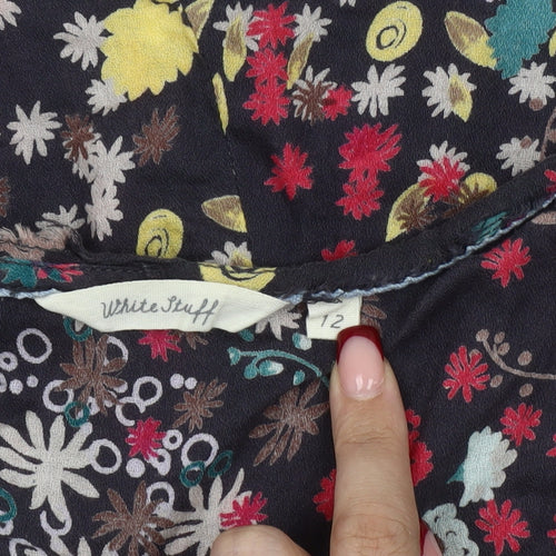 White Stuff Women’s Multicoloured Floral A-Line Dress Size 12