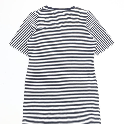 Next Women Blue Striped T-Shirt Dress Size S Short Sleeve