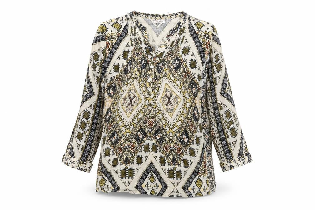 Damart Womens Multicoloured Bohemian Tunic Blouse UK 16 Viscose
