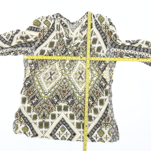 Damart Womens Multicoloured Bohemian Tunic Blouse UK 16 Viscose