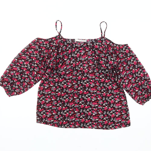 George Women’s Multicoloured Floral Cold Shoulder Blouse UK 10