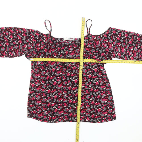 George Women’s Multicoloured Floral Cold Shoulder Blouse UK 10