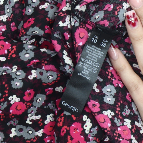 George Women’s Multicoloured Floral Cold Shoulder Blouse UK 10