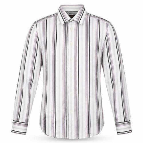 Ben Sherman Men's Multicoloured Striped Cotton Long Sleeve Shirt M