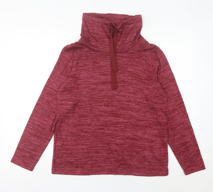 Isle Womens Red Long Sleeve Lounge Top Size S High Neck
