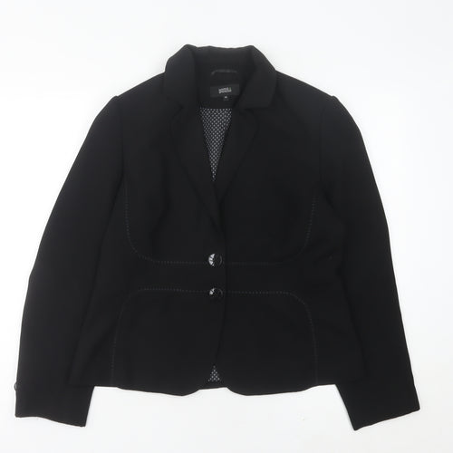 Marks and Spencer Women Black Size 14 Blazer Jacket Smart Workwear