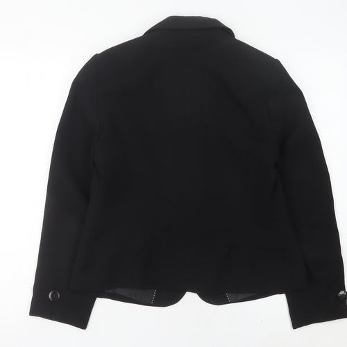 Marks and Spencer Women Black Size 14 Blazer Jacket Smart Workwear