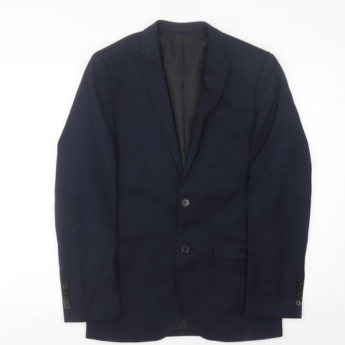ONESIX5IVE Men’s Blue Slim Fit Blazer Jacket 36R Two Button