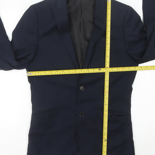 ONESIX5IVE Men’s Blue Slim Fit Blazer Jacket 36R Two Button