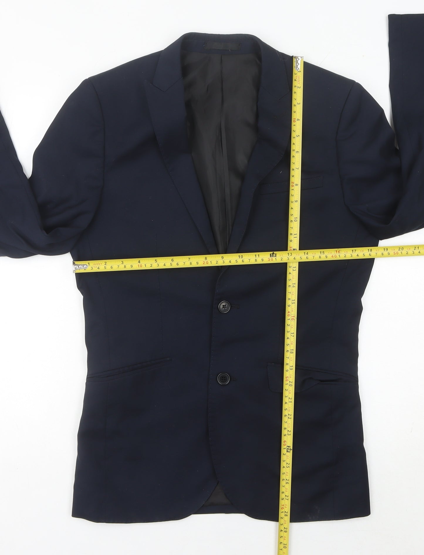ONESIX5IVE Men’s Blue Slim Fit Blazer Jacket 36R Two Button