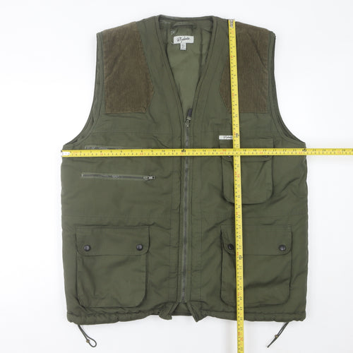 Rydale Men's Green XL Waistcoat Outdoor Full Zip Pockets Hunting Vest