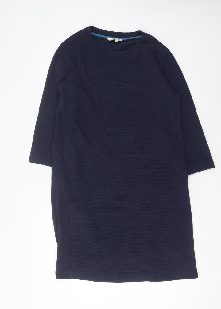 Boden Women’s Blue Shift Dress Size 10 Knee Length 3/4 Sleeve