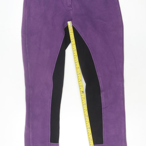 Shires Womens Purple Black Jodhpur Riding Trousers Size 28 Slim Fit