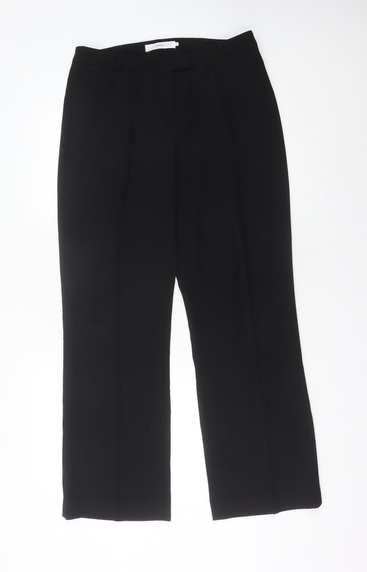 John Lewis Womens Black Size 12 Straight Leg Dress Pants