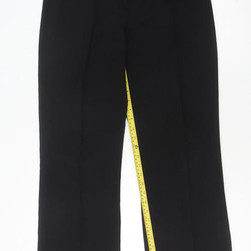 John Lewis Womens Black Size 12 Straight Leg Dress Pants