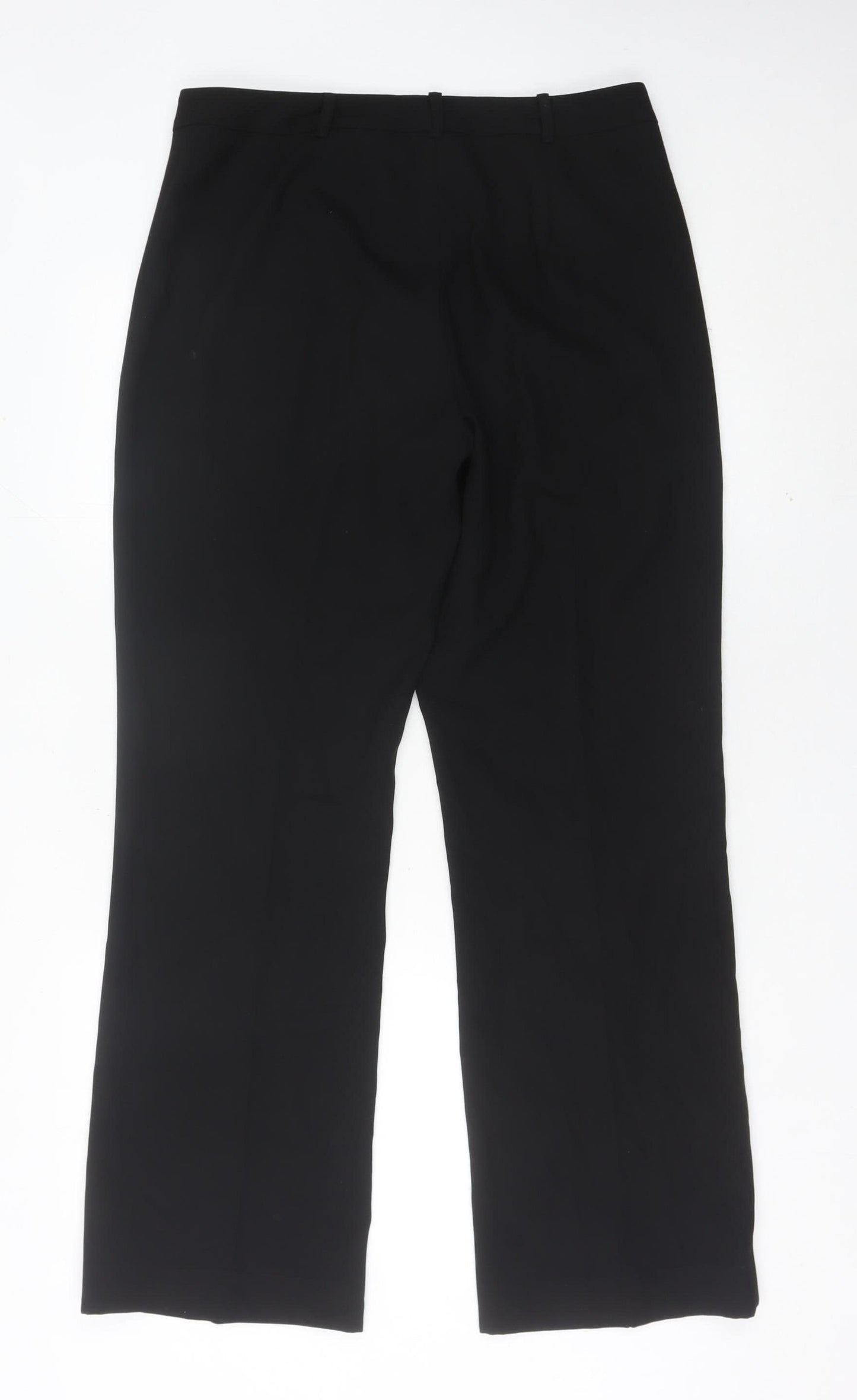 John Lewis Womens Black Size 12 Straight Leg Dress Pants