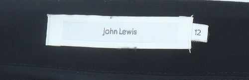 John Lewis Womens Black Size 12 Straight Leg Dress Pants