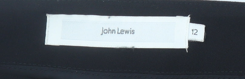 John Lewis Womens Black Size 12 Straight Leg Dress Pants