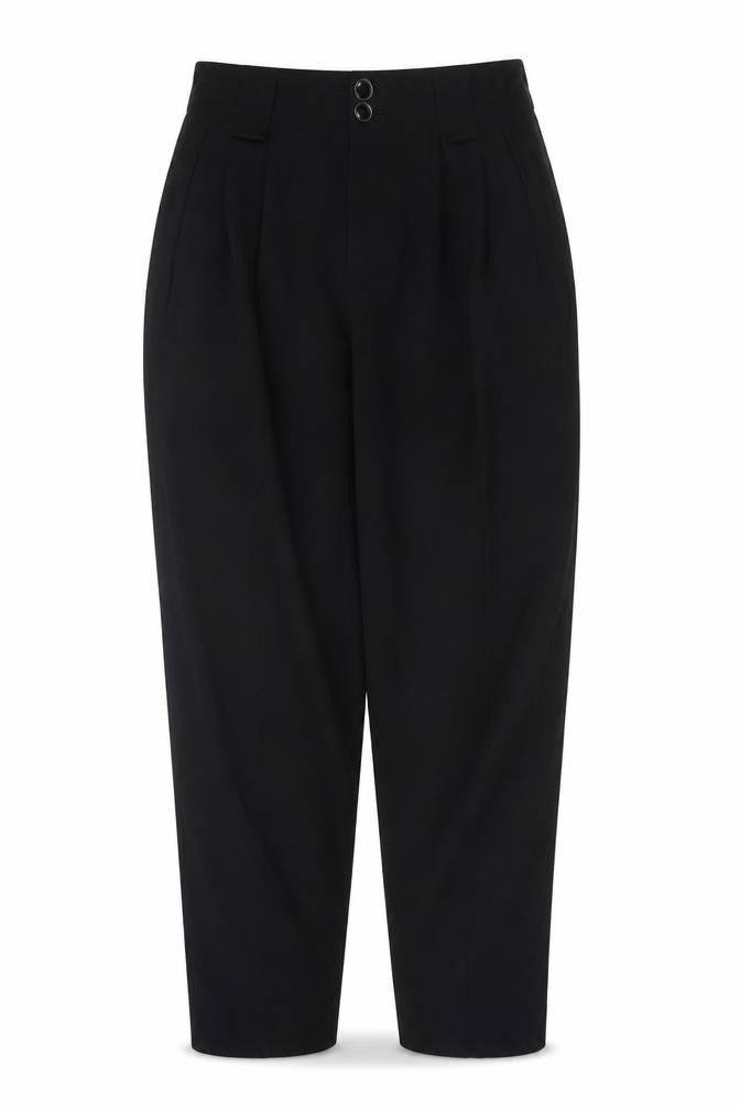 Mango Womens Black Size 8 Pleated High Rise Dress Pants