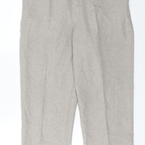 Autonomy Women Beige Straight Leg Trousers Size 18 Polyester