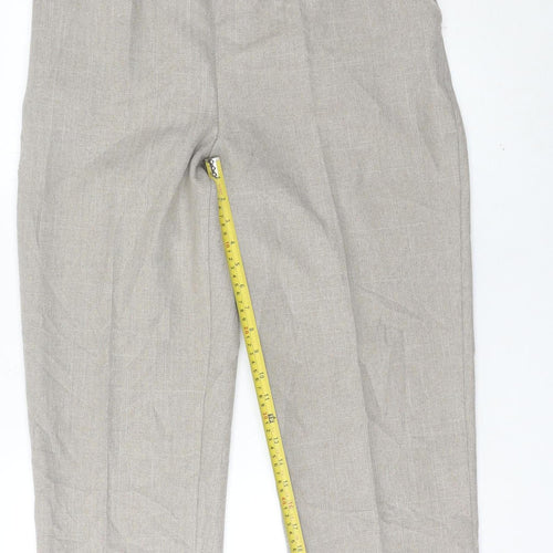 Autonomy Women Beige Straight Leg Trousers Size 18 Polyester