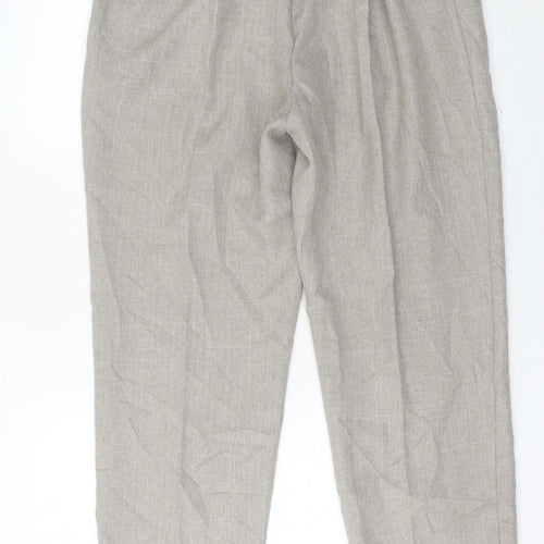 Autonomy Women Beige Straight Leg Trousers Size 18 Polyester