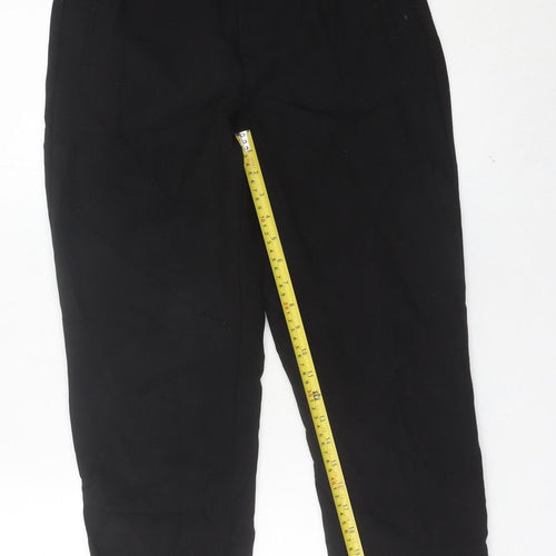 Stradivarius Women’s Black Size 10 Pleated High Rise Straight Trousers