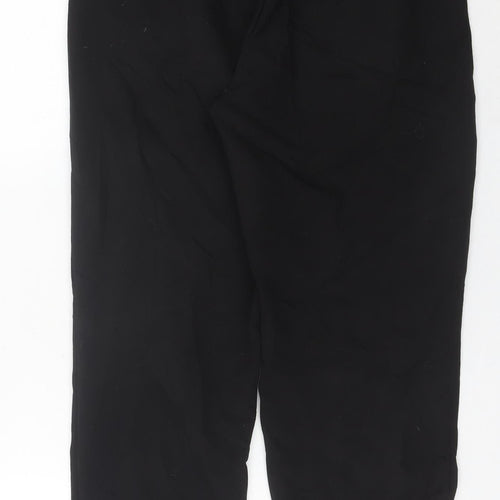 Stradivarius Women’s Black Size 10 Pleated High Rise Straight Trousers