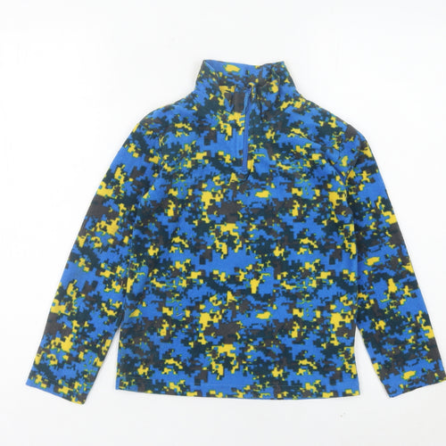 Mountain Warehouse Boys Blue Camouflage Fleece Sweatshirt 7-8 Years