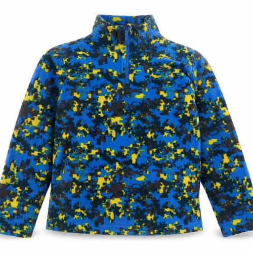 Mountain Warehouse Boys Blue Camouflage Fleece Sweatshirt 7-8 Years