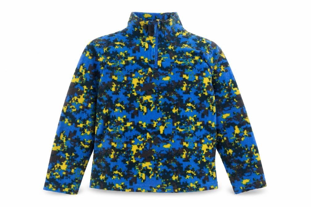 Mountain Warehouse Boys Blue Camouflage Fleece Sweatshirt 7-8 Years