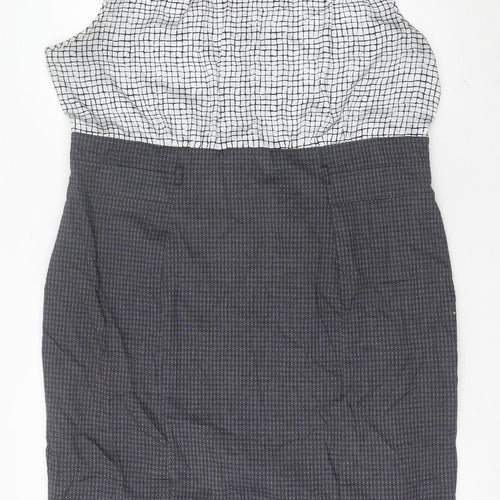 Marks and Spencer Women’s Black White Sheath Dress UK 20 Workwear