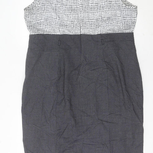Marks and Spencer Women’s Black White Sheath Dress UK 20 Workwear
