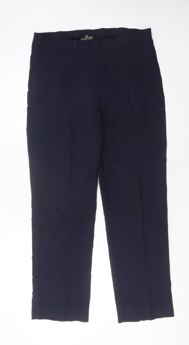 Katies Womens Black Size 12 Straight Leg Trousers Workwear
