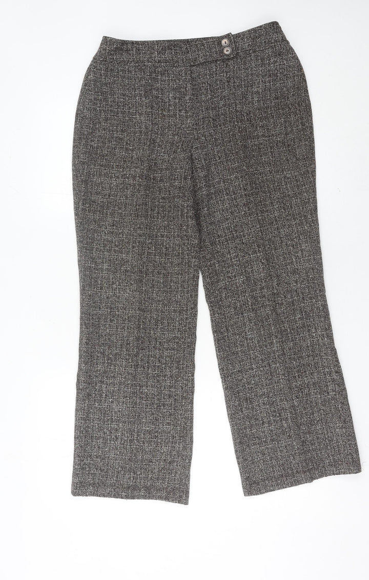 Debenhams Women’s Grey Check Dress Pants Trousers Size 10
