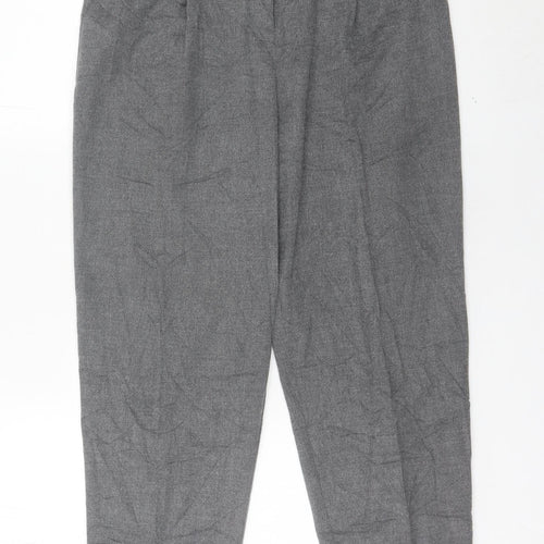 Topshop Women’s Grey Size 10 Pleated Tapered Trousers Workwear