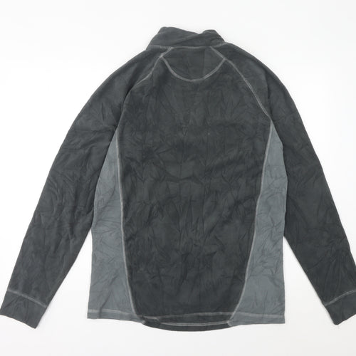 Trespass Mens Grey Fleece Pullover Sweatshirt L 1/4 Zip Outdoor