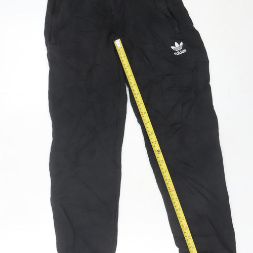 Adidas Womens XS Black Jogger Trousers Cotton Stretch
