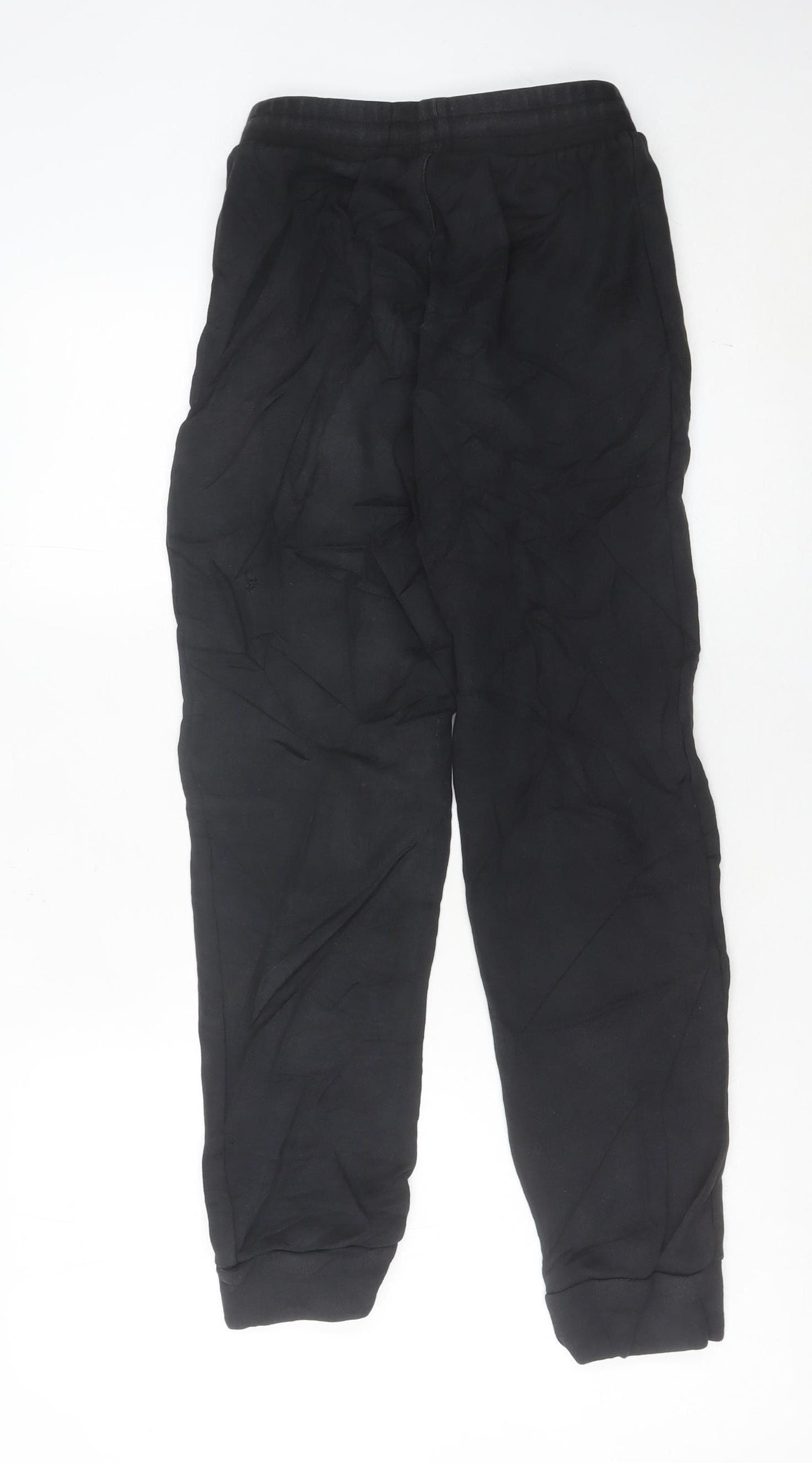 Adidas Womens XS Black Jogger Trousers Cotton Stretch