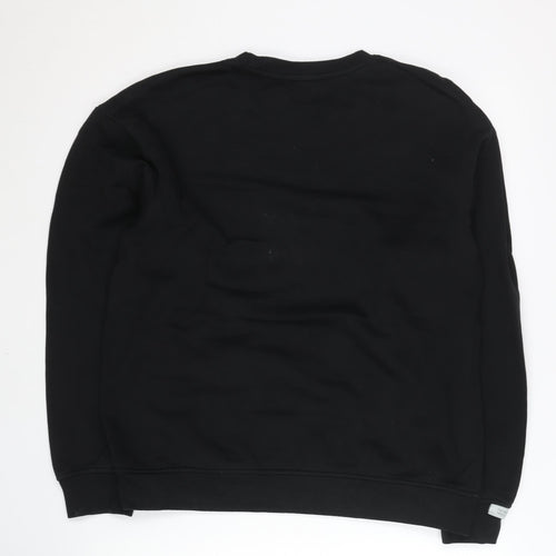 Adidas Mens Black S Pullover Sweatshirt Crew Neck Long Sleeve