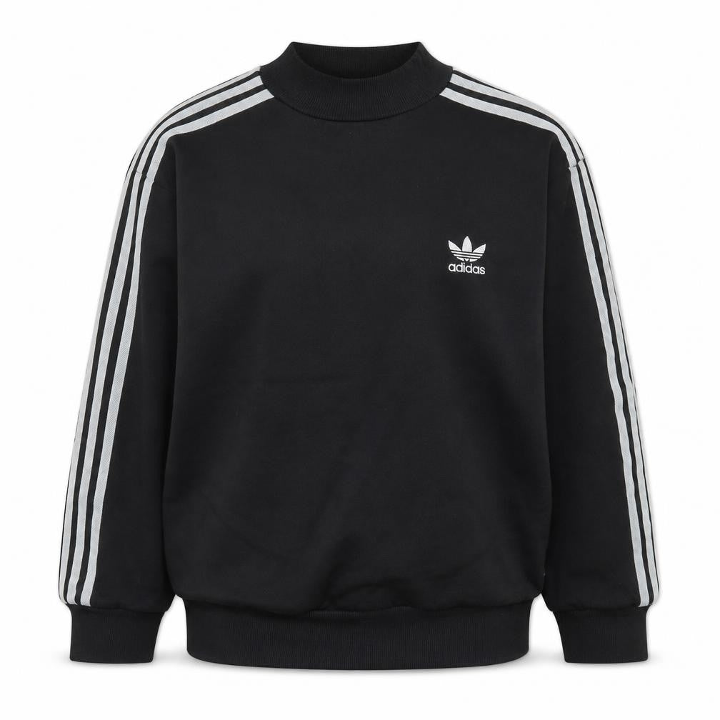 Front view of Adidas women’s black xs pullover sweatshirt turtleneck cotton blend