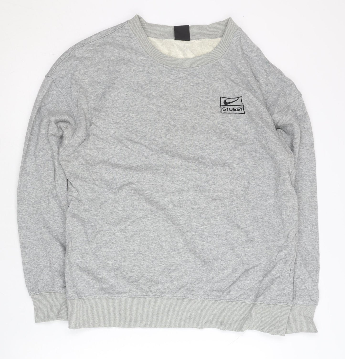Nike Men’s Grey XL Pullover Sweatshirt Crew Neck Logo Sportswear