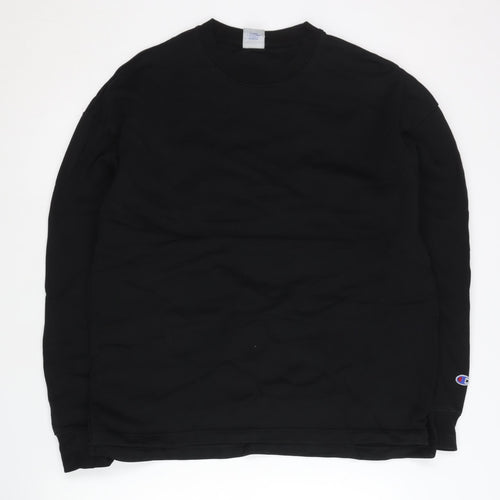 Champion Men's Black Large Pullover Crew Neck Sweatshirt