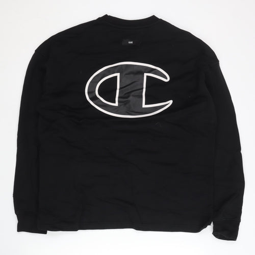 Champion Men's Black Large Pullover Crew Neck Sweatshirt
