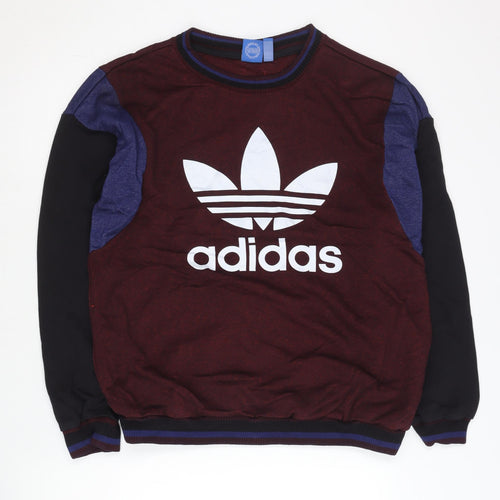 Adidas Womens Multicoloured Logo Sweatshirt Size 12 Pullover