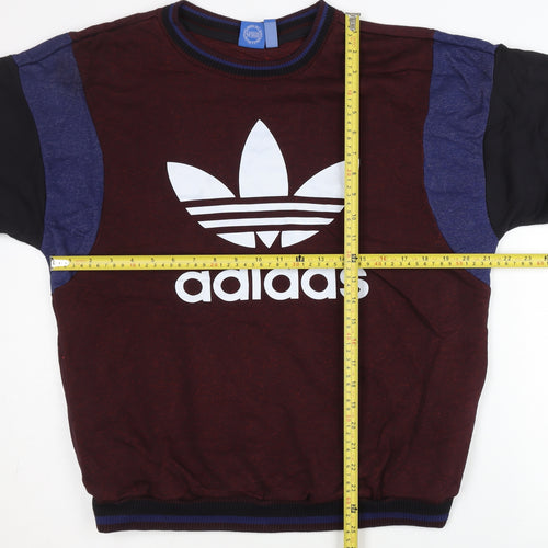 Adidas Womens Multicoloured Logo Sweatshirt Size 12 Pullover