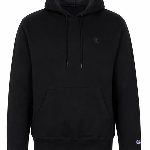 Champion Men's Black Pullover Hoodie Size S Fleece Athletic Sweatshirt