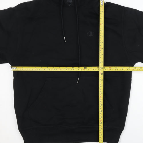 Champion Men's Black Pullover Hoodie Size S Fleece Athletic Sweatshirt